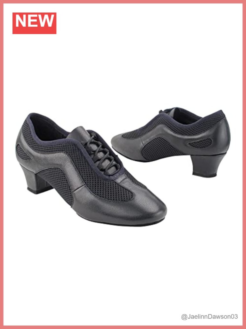 Women's Andra Practice Teaching Ballroom Latin Dance Shoe, Suede Sole, Lace-Up